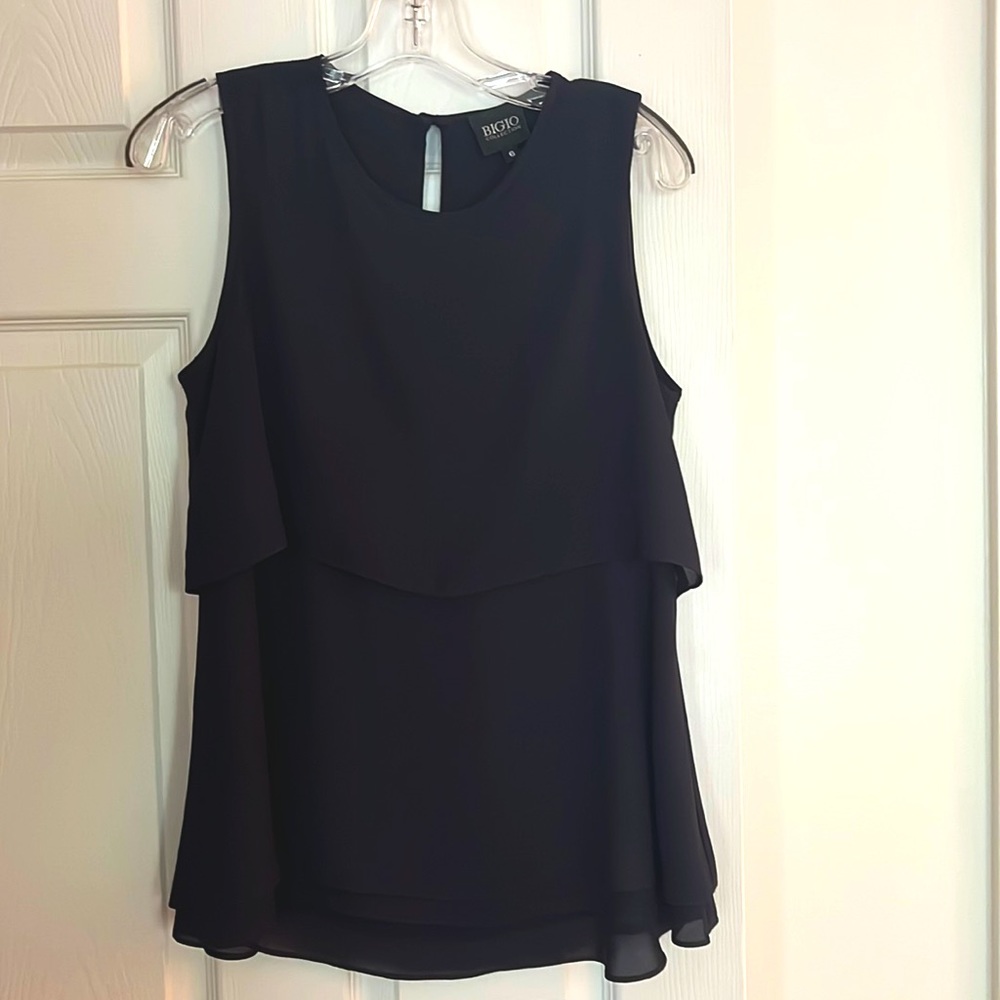 BIGIO navy crepe top